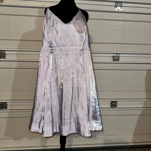 Torrid Lavender Satin Fit and Flair Dress 30W - Picture 2 of 3